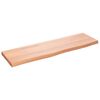 vidaXL P&oacute;łka, brązowa, 100x30x(2-4) cm, lakierowane lite drewno dębowe