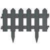 vidaXL Obrzeża trawnikowe, 25 szt., antracytowe, 10 m, PP