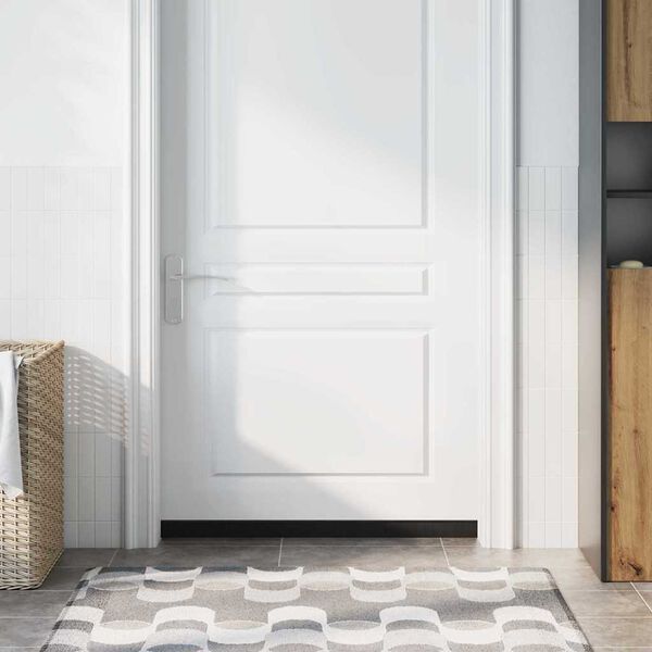 vidaXL Szczotki uszczelniające do drzwi samoprzylepne 2 pcs Czarny