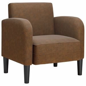 vidaXL Sofa Fotel z Podłokietnikami Brązowy 54 cm Sk&oacute;ra ekologiczna