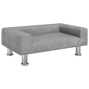 vidaXL Legowisko dla psa, jasnoszare, 70x45x26,5 cm, aksamitne