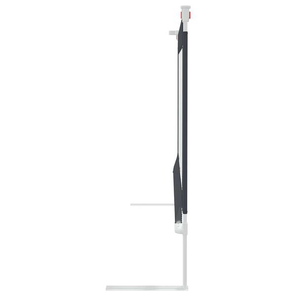 vidaXL Barierka do ł&oacute;żeczka dziecięcego, ciemnoszara, 90x25 cm