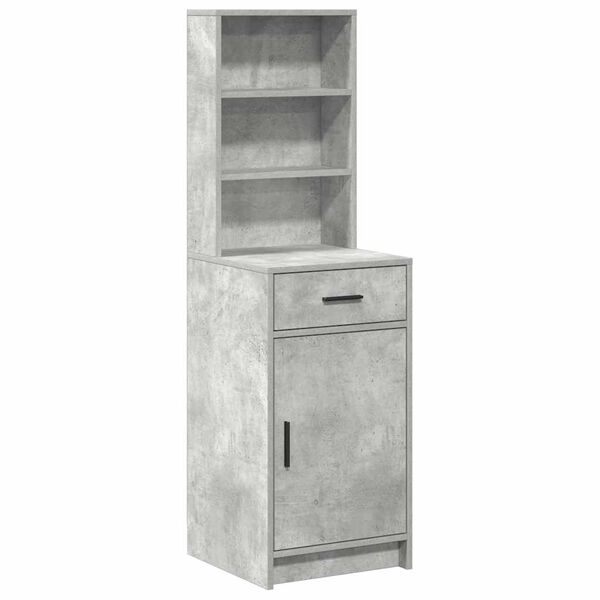 vidaXL Highboard z szufladą Betonowy szary 40 x 40,5 x 135 cm