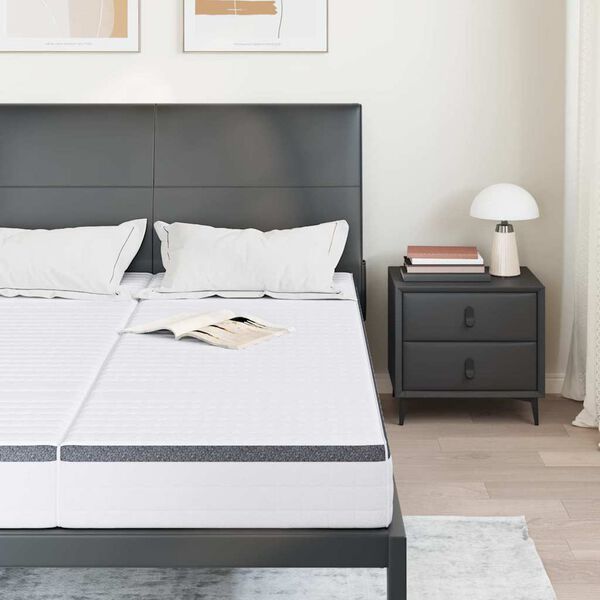 vidaXL Materac 2 pcs Biały i szary 80 x 200 cm Sprężyna Bonell