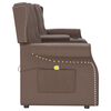 vidaXL Rozkładany fotel masujący z uchwytem, 4-os., brązowy, ekosk&oacute;ra