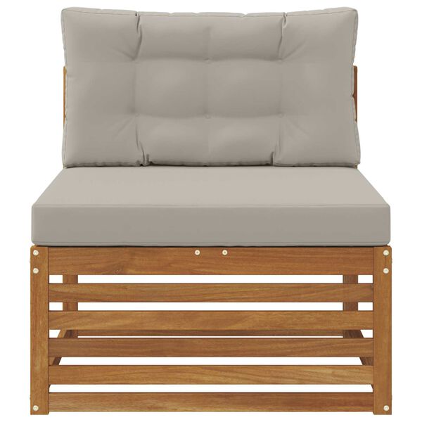 vidaXL Sofa środkowa na zewnątrz Lite Drewno Akacji Naturalny