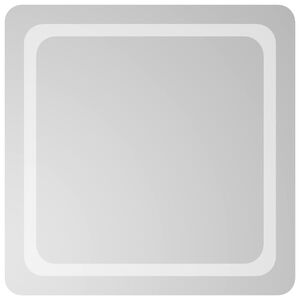 vidaXL Lustro łazienkowe LED przezroczysty 60 x 60 cm szkło hartowane