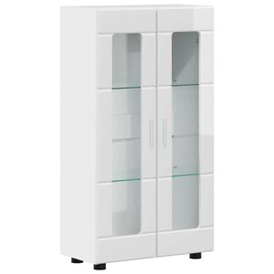 vidaXL Bufet FLORIN 55,5 x 29 x 100 cm Wysoki połysk biały