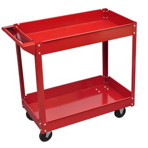 vidaXL W&oacute;zek warsztatowy czerwony (100 kg)
