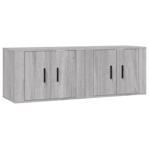 vidaXL Wiszące szafki TV, 2 szt., szary dąb sonoma, 57x34,5x40 cm