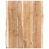 vidaXL Blat, lite drewno akacjowe, 80x(50-60)x3,8 cm