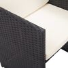 vidaXL 15-cz. zestaw mebli ogrodowych z poduszkami, rattan PE, czarny