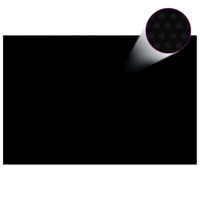 vidaXL Pływająca folia solarna z PE, 300x200 cm, czarno-niebieska