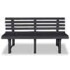 vidaXL Ławka ogrodowa, 145,5 cm, plastik, antracytowa