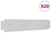vidaXL obrzeża ogrodu 20 szt. 100 x 20 cm Stal ocynkowana srebrny