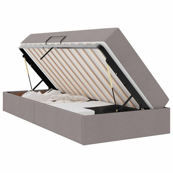 vidaXL Ł&oacute;żko z miejscem na przechowywanie i materacem Ciemnoszary