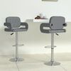 vidaXL Stołki barowe, 2 szt., szare, obite sztuczną sk&oacute;rą