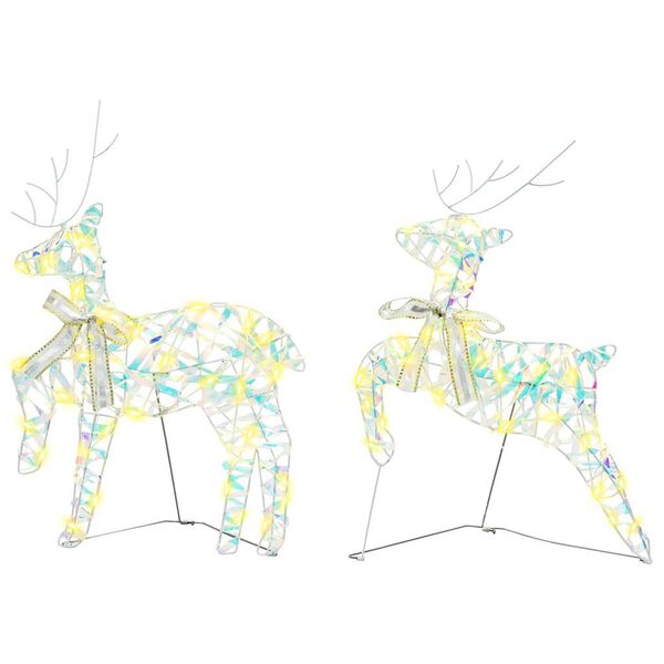 vidaXL LED Renifery z 40 diodami LED 5 pcs Wielokolorowy PET