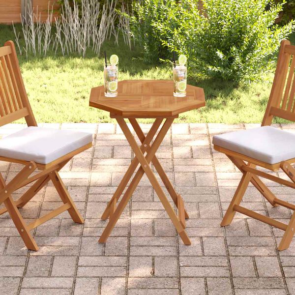 vidaXL Blat do stolika, 60x60x2,5 cm, ośmiokątny, lite drewno tekowe