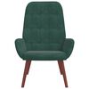 vidaXL Fotel, ciemnozielony, obity aksamitem