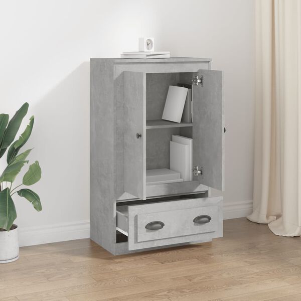 vidaXL Kredens, szarość betonu, 60x35,5x103,5 cm