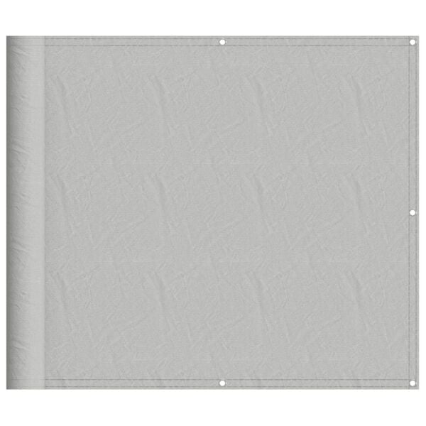 vidaXL Parawan balkonowy, jasnoszary, 90x700 cm, 100% poliester Oxford