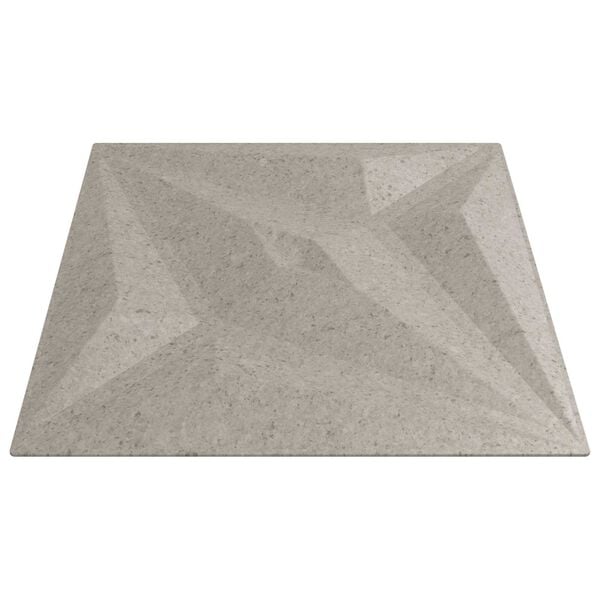 vidaXL Panele ścienne 12 pcs Beton gwiazdy 50 x 50 cm Pianka XPS
