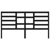 vidaXL Wezgłowie łóżka, czarne, 206x4x104 cm, lite drewno sosnowe