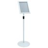 vidaXL Stojak na plakaty Srebrny 33 x 33 x 126 cm PVC i stal