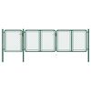 vidaXL Brama ogrodowa stalowa 400x100 cm zielona