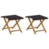 vidaXL Fotel ogrodowy 2 pcs Lite Drewno Eukaliptusowe Czarny