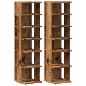 vidaXL Szafki na buty, 2 szt., stare drewno, 28x27x102 cm