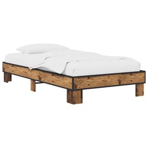 vidaXL Ramka ł&oacute;żka Stare drewno 80 x 200 cm Drewno inżynieryjne