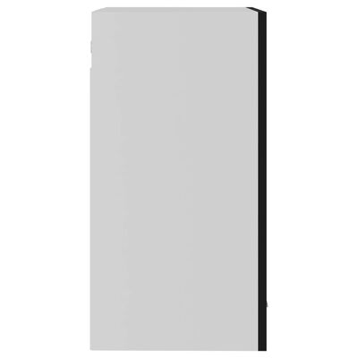 vidaXL Szafka wisząca z szybą, czarna, 40x31x60 cm, płyta wiórowa