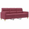 vidaXL Sofa 3-osobowa, winna czerwień, 180 cm,tapicerowana tkaniną