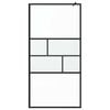 vidaXL Ściana prysznicowa typu walk-in Czarny 80 x 195 x 0.5 cm
