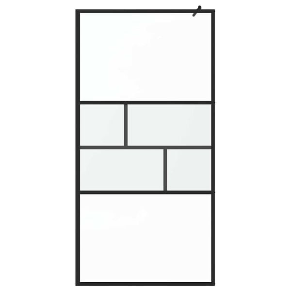 vidaXL Ściana prysznicowa typu walk-in Czarny 80 x 195 x 0.5 cm
