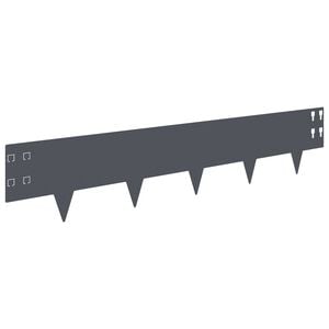 vidaXL Krawężnik do trawnika 10 pcs 100 x 20 cm Stal antracytowy