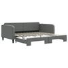 vidaXL Sofa rozsuwana, ciemnoszara, 100x200 cm, tkanina