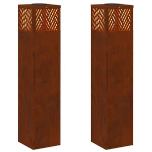 vidaXL Słoneczna LED lampa na ścieżkę 2 szt. Ciepła biel