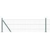 vidaXL Ogrodzenie Euro z betonu 25 x 0,6 m Stal pokryta PVC zielony