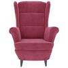 vidaXL Fotel uszak z podnóżkiem, winna czerwień, obity aksamitem
