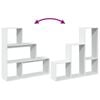 vidaXL Regał przegroda, 3 poziomy, biały, 123x29x123 cm