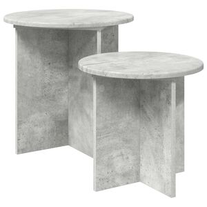 vidaXL Zestaw stolik&oacute;w bocznych z przechowywaniem 2 pcs Betonowy szary