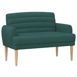 vidaXL Sofa dwuosobowa z guzikowym pikowaniem Ciemnozielony tkanina