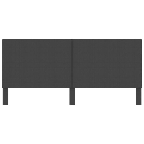 vidaXL Wezgłowie do ł&oacute;żka, ciemnoszare, obite tkaniną, 200x200 cm