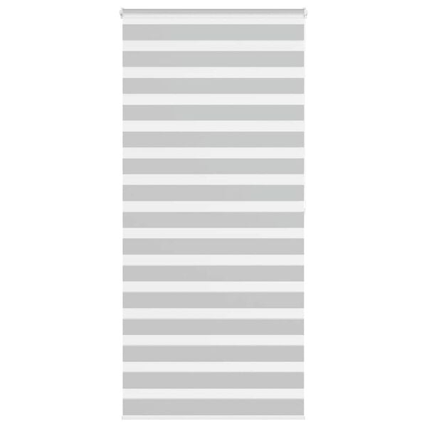 vidaXL Roleta zebra, jasnoszara, szerokość tkaniny 100,9cm, poliester