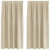 vidaXL Zasłony zaciemniające 2 pcs Kremowy 140 x 175 cm Aksamit