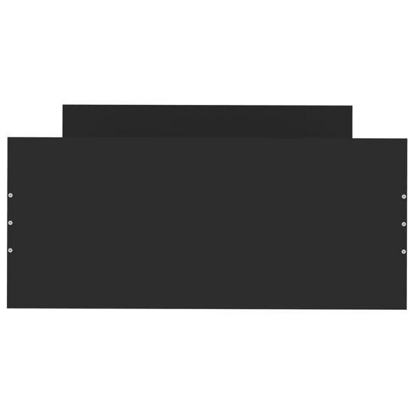 vidaXL Rama ł&oacute;żka, czarna, 100x200 cm, materiał drewnopochodny