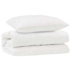 vidaXL Zestaw kołder z poduszką 2 pcs Biały Mikrofibra